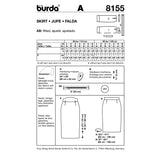 BURDA - 8155 Jupe - femme
