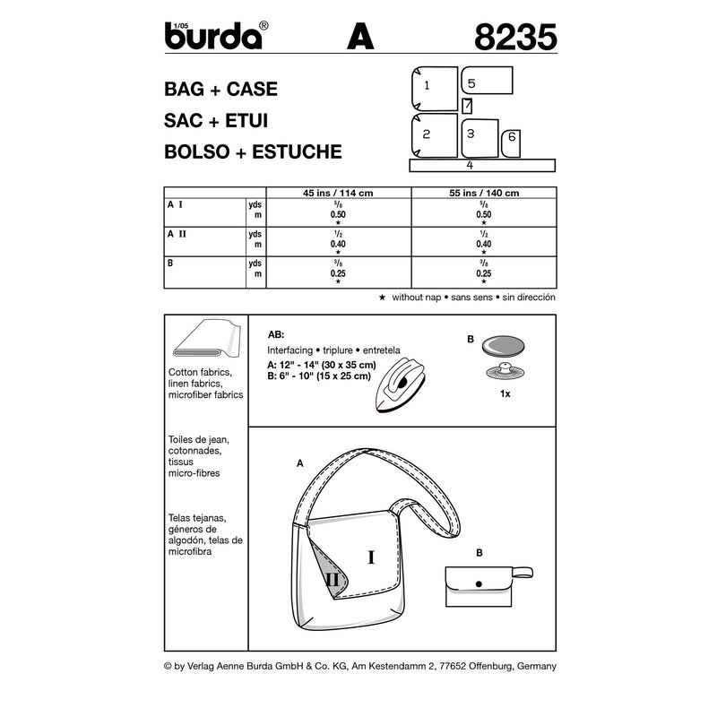 BURDA - 8235 Accessory Bags