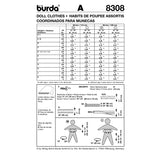 BURDA - 8308  Vêtements de poupée