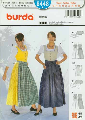 BURDA - 8448 Costume Ladies Folklore