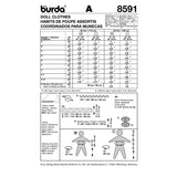 BURDA - 8591  Vêtements de poupée