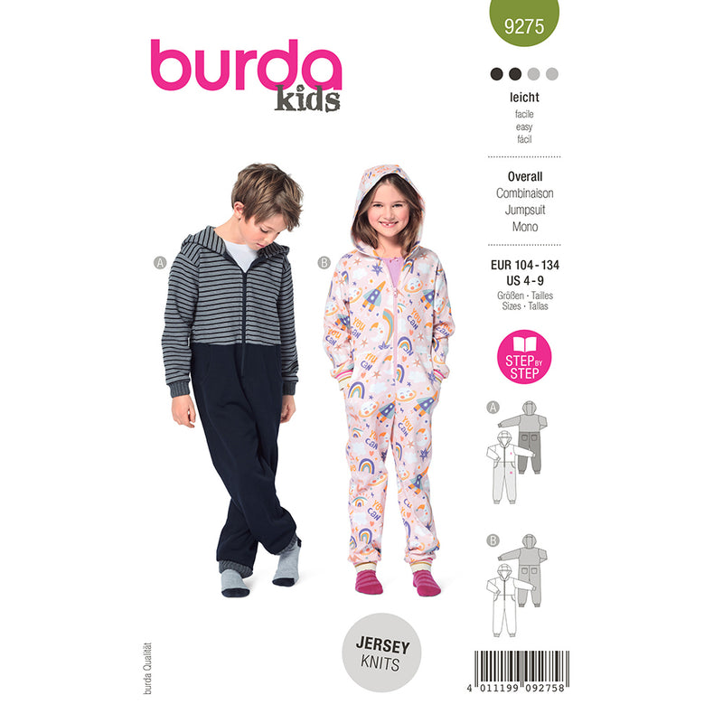 BURDA - 9275 Hooded Jumpsuit/Onesie