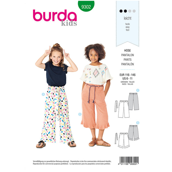 BURDA - 9302 Pants with Elastic Waist