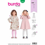 BURDA 9332 - Robe empire avec une jupe ruchée ou une jupe évasée