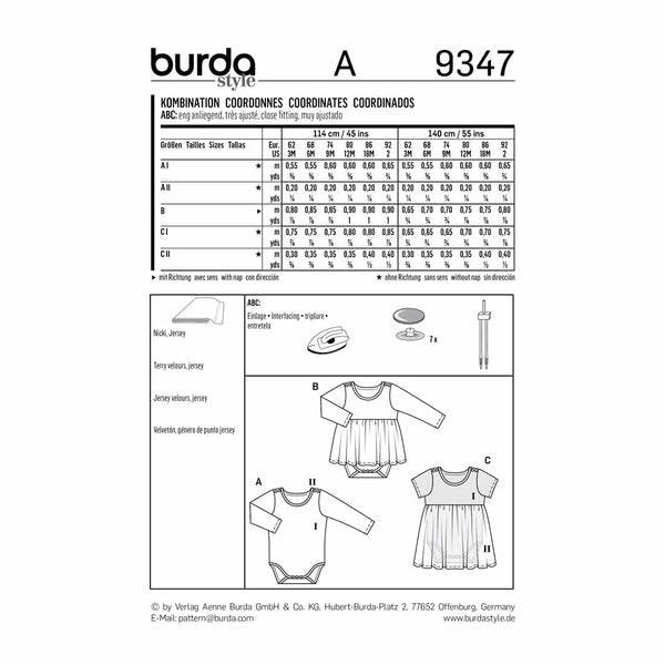 BURDA - 9347 Bébé - unisexe