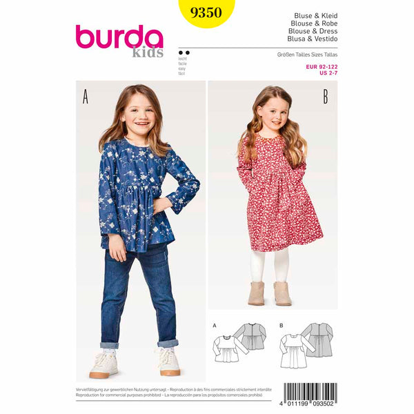BURDA - 9350 Child Girl Schoolage