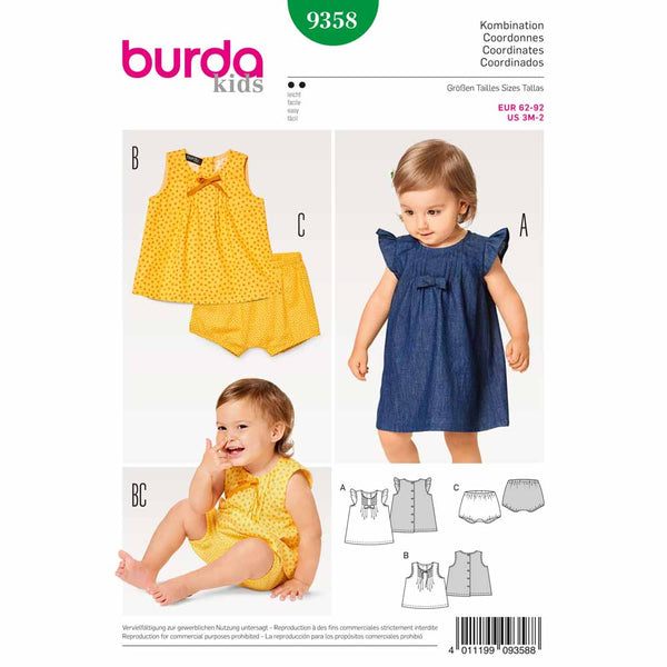 BURDA - 9358 Robe pour enfants