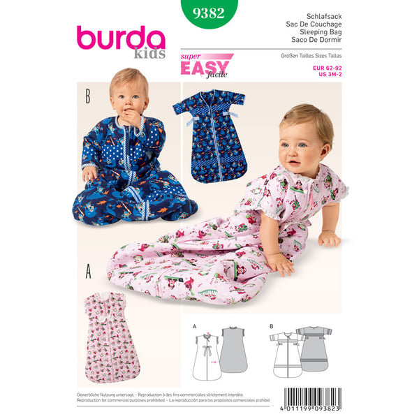 BURDA - 9382 Sac de couchage enfants