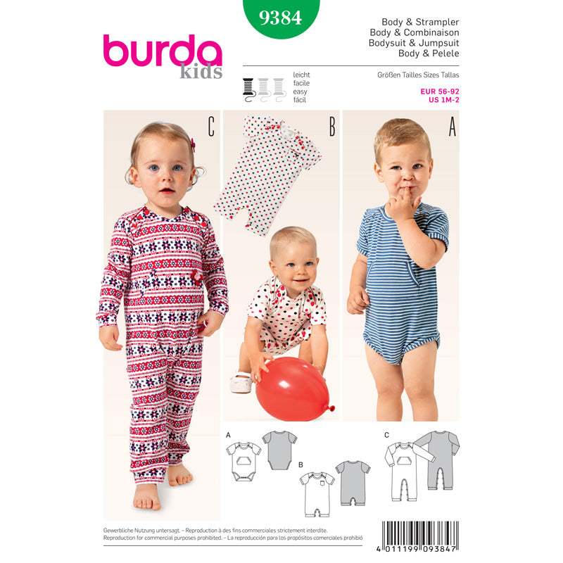 BURDA - 9384 Salopette enfants