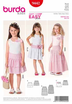 BURDA - 9442 Child Skirt