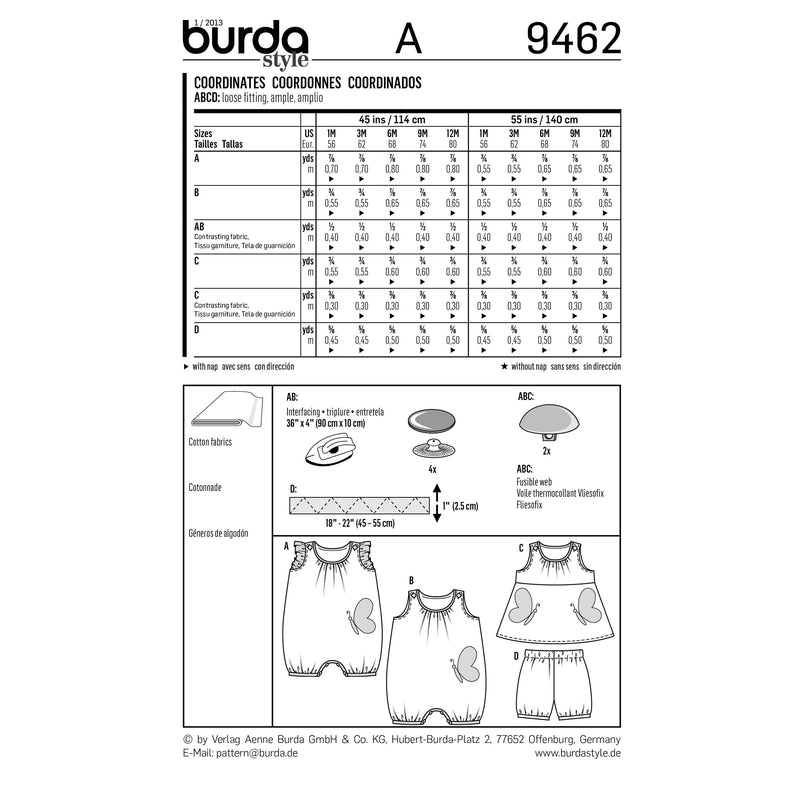 BURDA - 9462 Coordonnés enfant