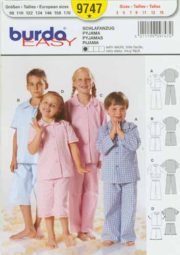 BURDA - 9747 Child Pyjamas