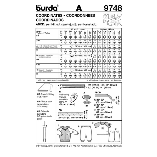 BURDA - 9748 Coordonnés enfant