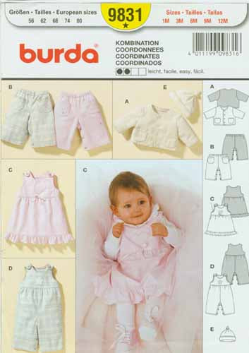 BURDA - 9831 Child Coordinates