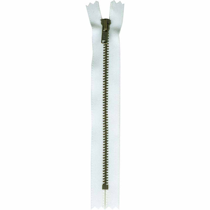 COSTUMAKERS Denim 15cm / 6" White Zipper