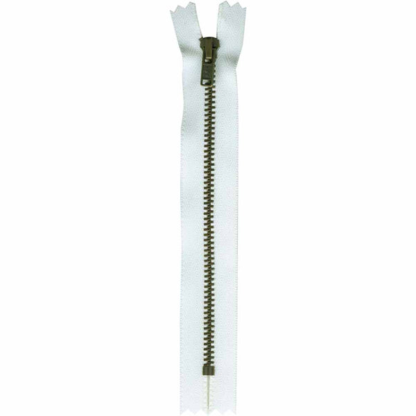 COSTUMAKERS Denim 18cm / 7" White Zipper