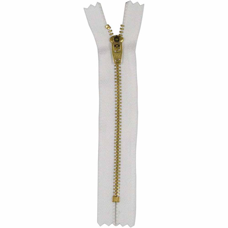COSTUMAKERS Denim Closed End Zipper 12cm (5") - White - 1712