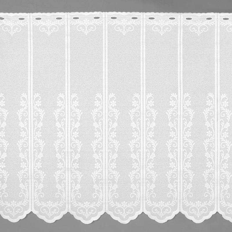 Tissu décor maison - Brise-bise - Cora Blanc