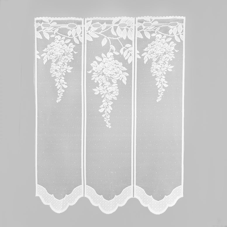 Tissu décor maison - Brise-bise - Esmé Blanc