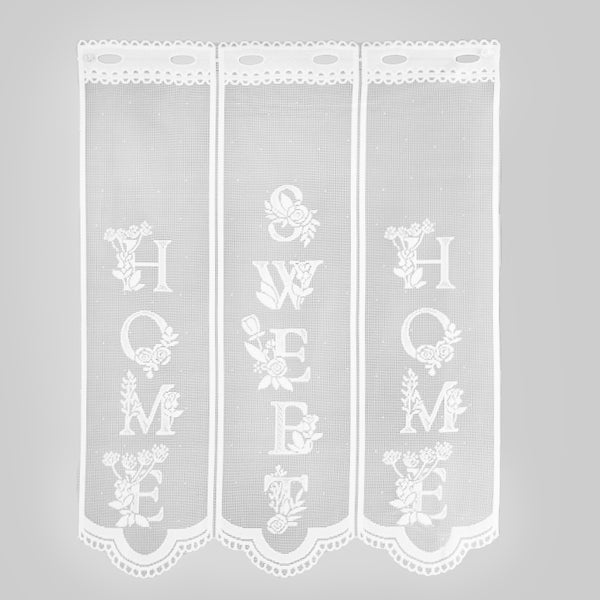 Home Decor Fabric - Café lace - Home Sweet Home White