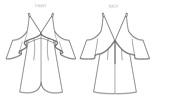 V1587 Misses' Dress (size: 14-16-18-20-22)