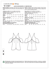 V1587 Misses' Dress (size: 6-8-10-12-14)