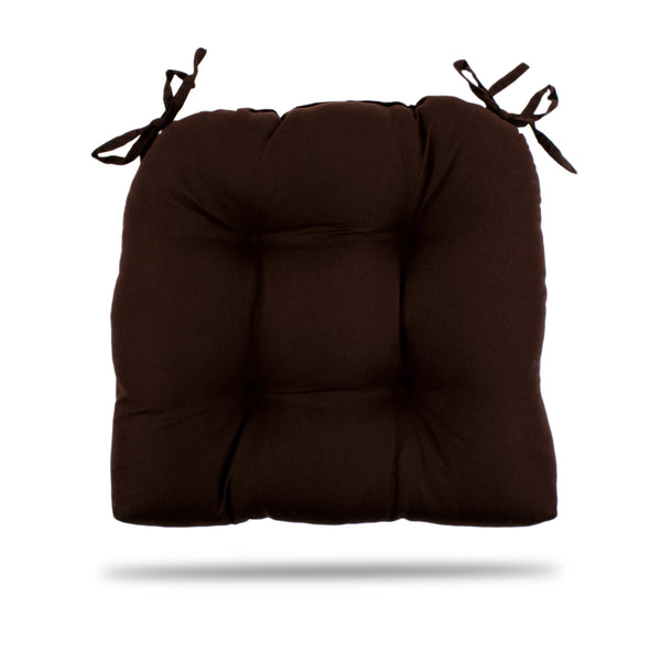 Indoor Chair Pad Cushion - Solid - Brown - 15 x 15 x 2.5''