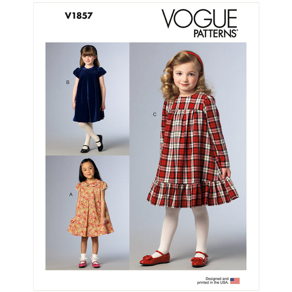 V1857 Children's and Girls' Dress (6-7-8)