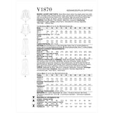 V1870 Misses' Jacket and Pants (18-20-22-24-26)