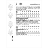 V1875 Misses' Tops (18-20-22-24-26)