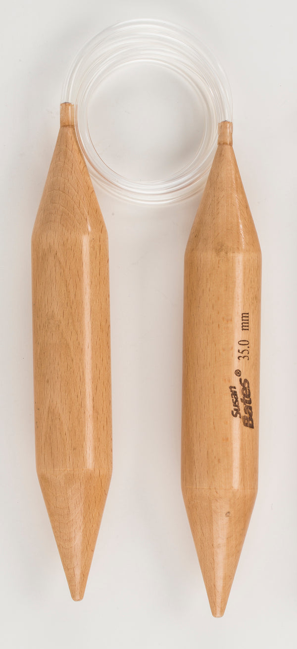 Susan Bates X-TREME - Aiguilles circulaire en bois de 46 po - 35mm, US 70