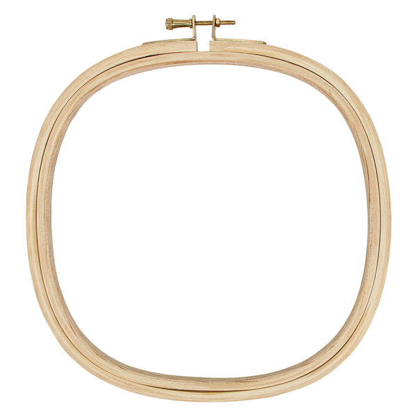 UNIQUE CRAFT Wood Embroidery Hoop - Square - 20cm (8")