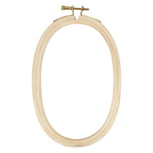 UNIQUE CRAFT Wood Embroidery Hoop - Oval - 15cm (6")