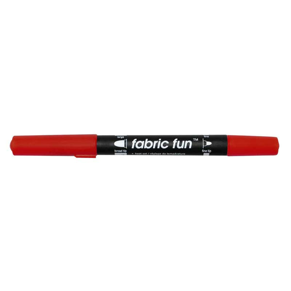 FABRIC FUN Dual Tip Fabric Marker - Red