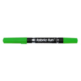 FABRIC FUN Dual Tip Fabric Marker - Fluorescent Green