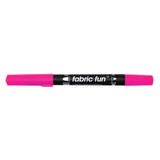 FABRIC FUN Dual Tip Fabric Marker - Fluorescent Pink