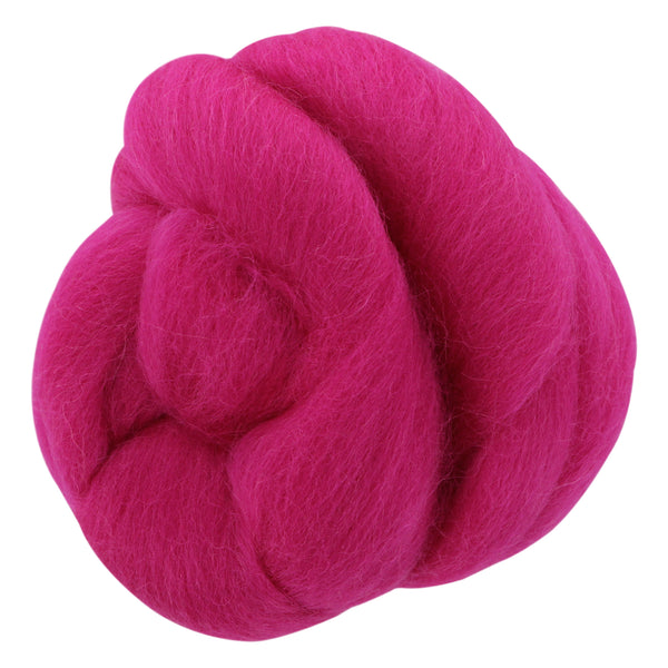 UNIQUE CRAFT Natural Wool Roving - 25g - Fushia