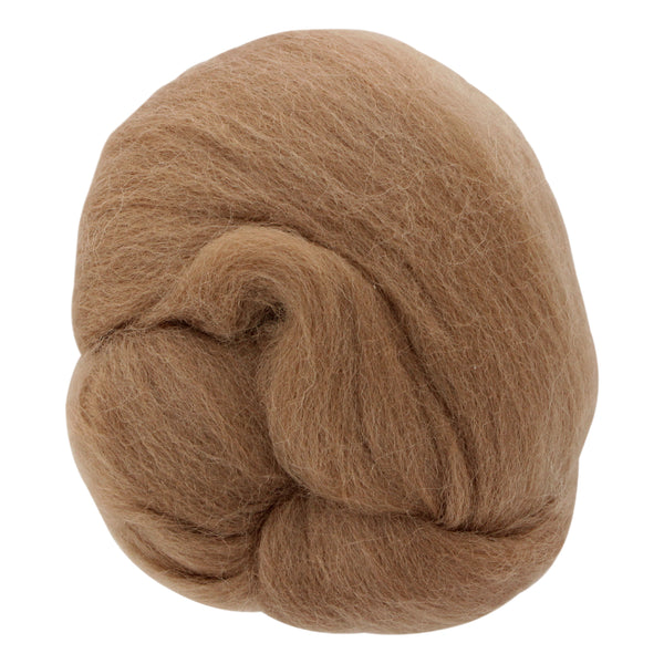 UNIQUE CRAFT Natural Wool Roving - 25g - Chestnut