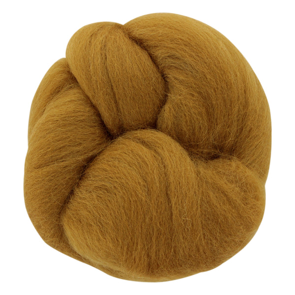 UNIQUE CRAFT Natural Wool Roving - 25g - Teddy Brown