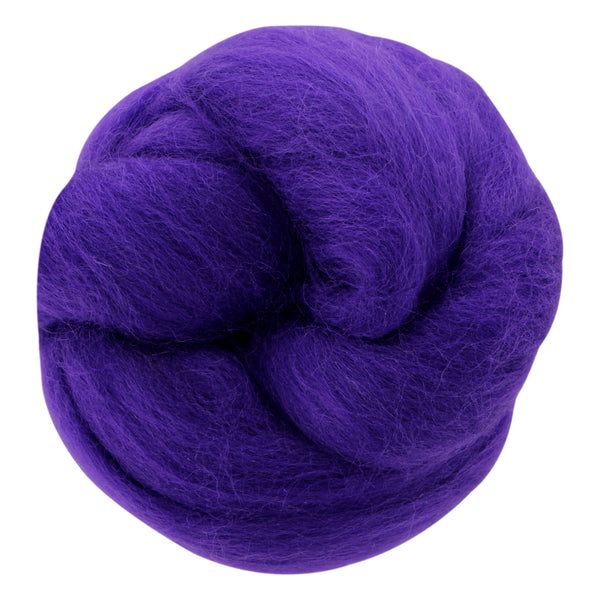 UNIQUE CRAFT Natural Wool Roving - 25g - Royal Purple