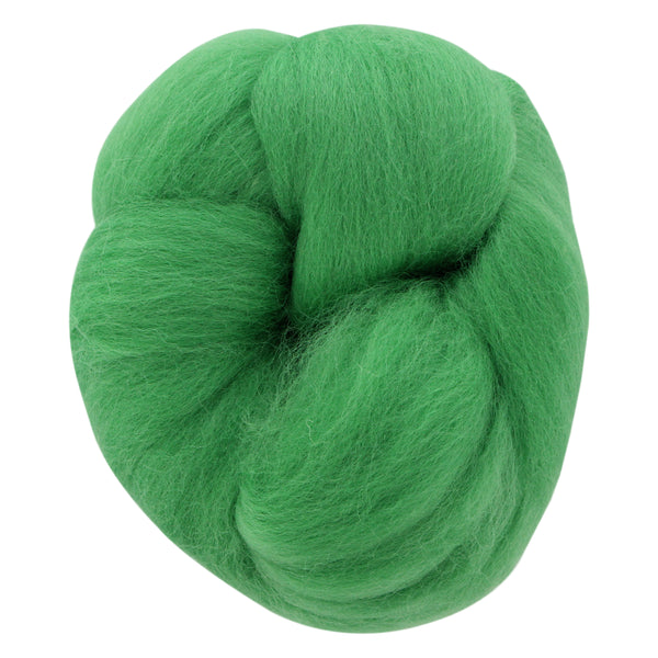 UNIQUE CRAFT Natural Wool Roving - 25g - Leaf Green