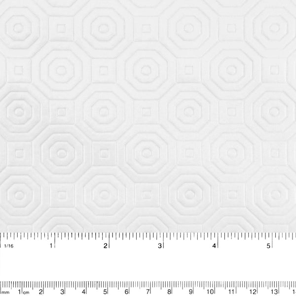Tissu décor maison - Protecteur de table endos mousse - Blanc