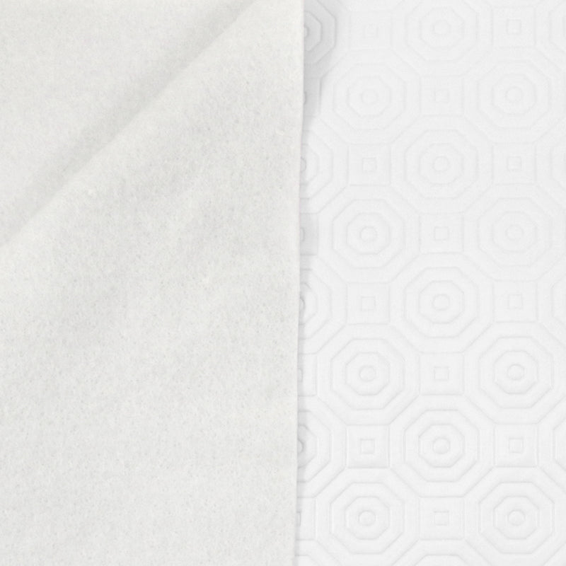 Home Decor Fabric - Foam back table pad - White