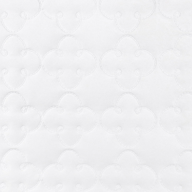 Home Decor Fabric - Quilted plain vinyl - White