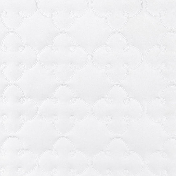 9 x 9 inch Home Decor Fabric - Quilted plain vinyl - White