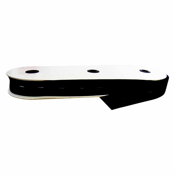 UNIQUE Buttonhole Elastic 25mm - Black
