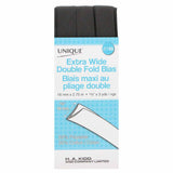 UNIQUE - Extra Wide Double Fold Bias Tape - 15mm x 2.75m - Dark Grey