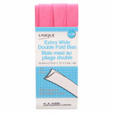 UNIQUE - Extra Wide Double Fold Bias Tape - 15mm x 2.75m - Petal Pink