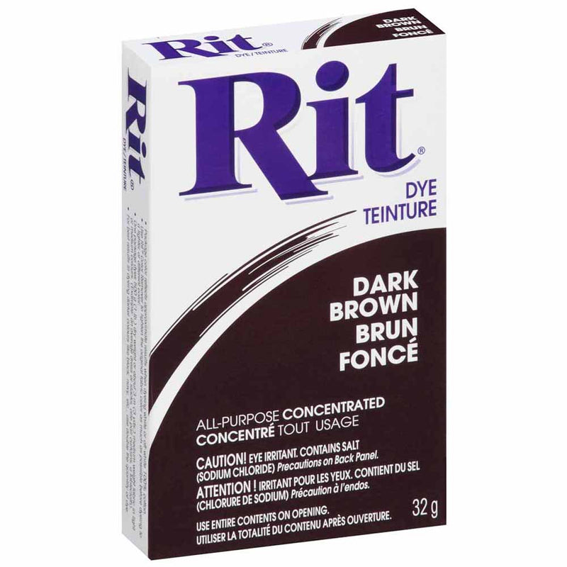 RIT All Purpose Powder Dye - Dark Brown - 31.9g (1⅛ oz)