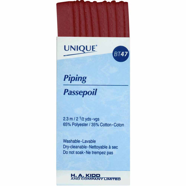 UNIQUE Passepoil 3.2mm x 2.3m - lie-de-vin